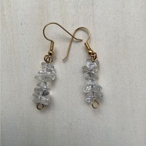 New vintage polished stones dangling earrings